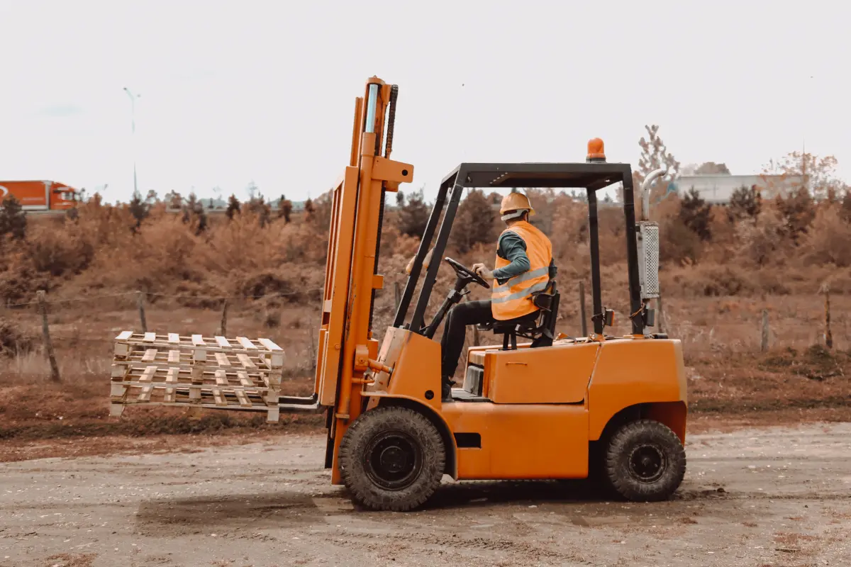 orange forklift